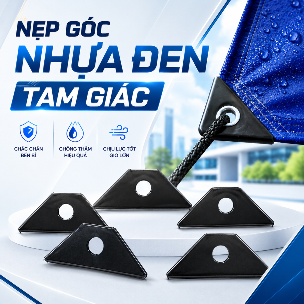 Nẹp góc nhựa đen Nẹp tam giác nhựa