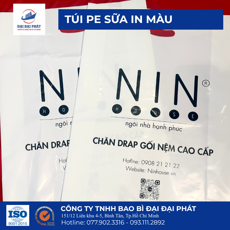 Alternative view of Túi PE Trắng Đục Hột Xoài In 1 Màu _ Sản Xuất Theo Yêu Cầu