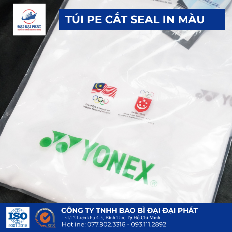 Túi PE cắt seal in màu