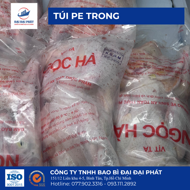 Túi hút chân không Túi đựng thực phẩm Túi PE trong