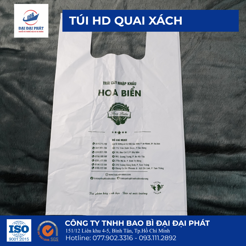 túi siêu thị 2 quai túi quai xách