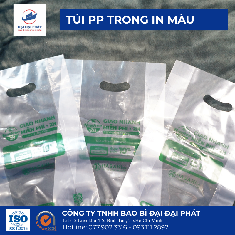 Alternative view of Túi PP bóng kiếng, in 1 màu