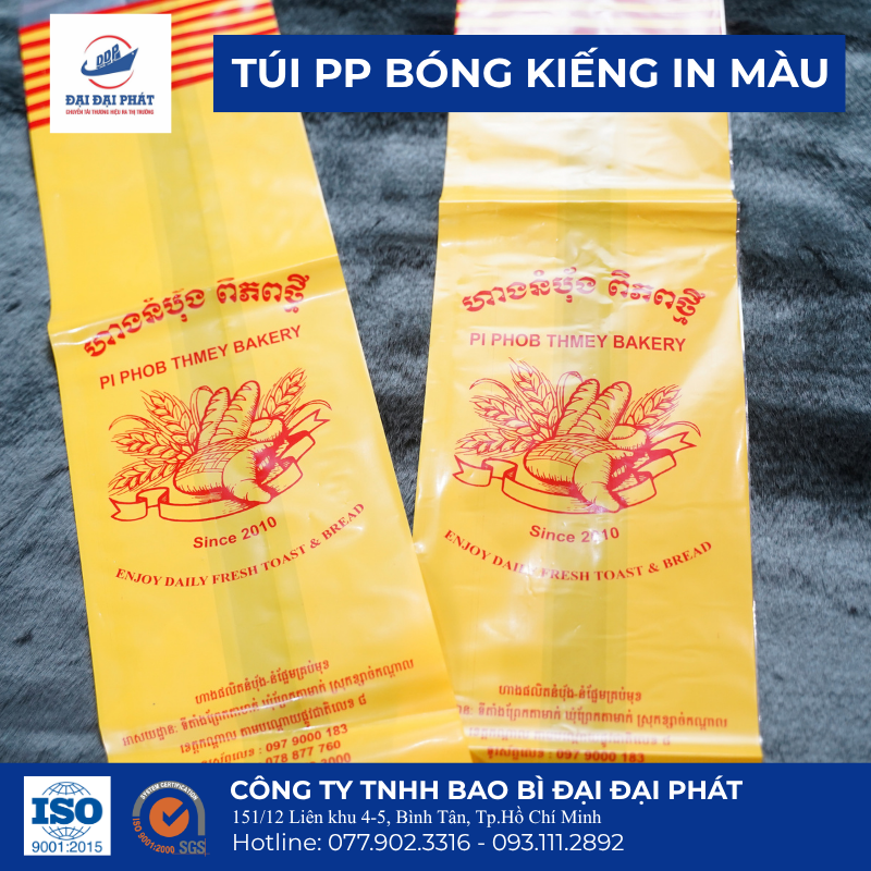 Túi bóng kiếng Túi pp bóng kiếng Túi PP in màu